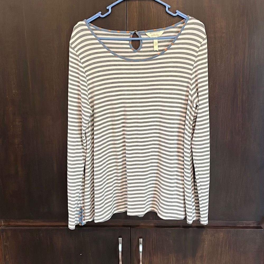 Matilda Jane From Within Striped Long Sleeve Keyhole Size Medium - Picture 2 of 7